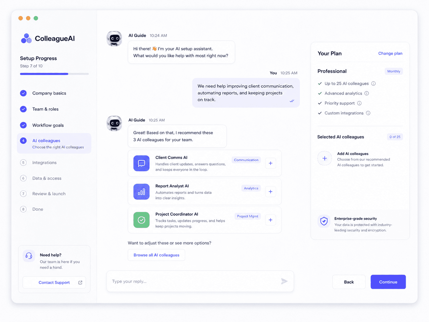 Onboarding for AI Kollega